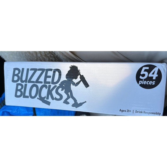Buzzed Blocks Adult Drinking Game 54 Blocks with Hilarious‎ Drinking Commands NW - Picture 1 of 4